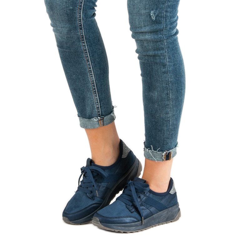 Ideal Shoes Sportschuhe zum Hineinschlüpfen blau 1