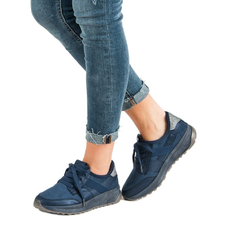 Ideal Shoes Sportschuhe zum Hineinschlüpfen blau 2