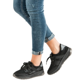 Ideal Shoes Sportschuhe zum Hineinschlüpfen schwarz 2