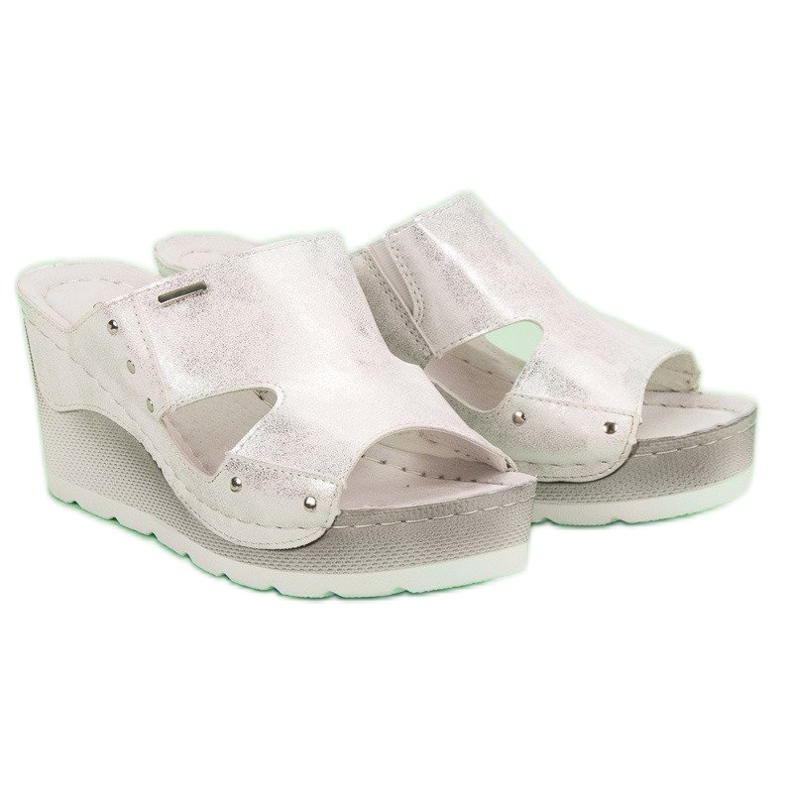 VINCEZA Keilsandalen grau 2