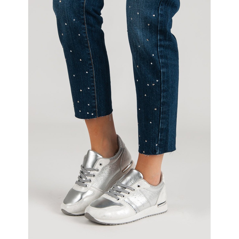 Jumex Silberne Sportschuhe grau 1