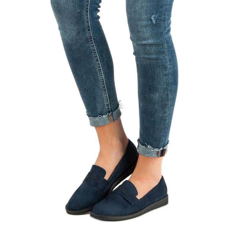 Best Shoes Marineblaue Freizeit-Loafer navy blau 1