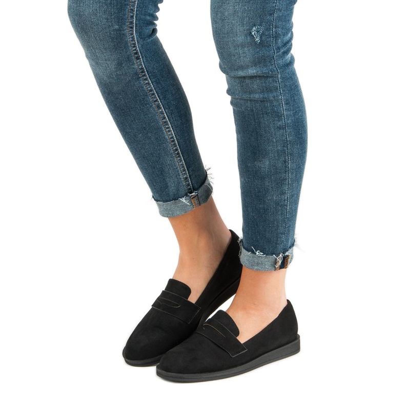 Best Shoes Schwarze Casual Loafer 1