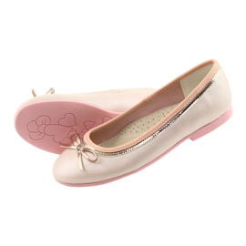 Ballerinas mit Schleife, rosa Perle American Club GC14 / 19 golden 4