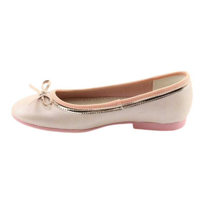 Ballerinas mit Schleife, rosa Perle American Club GC14 / 19 golden 2
