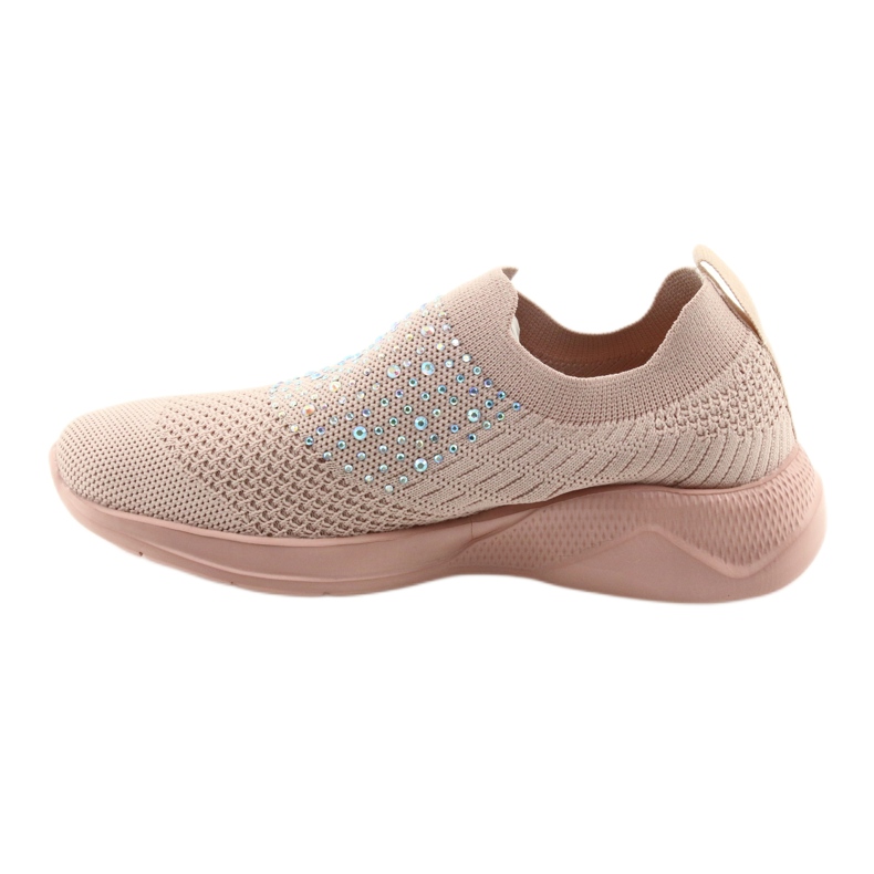 American Club Amerika AD05 Frauen Sportschuhe rosa mit Zirkonen 2