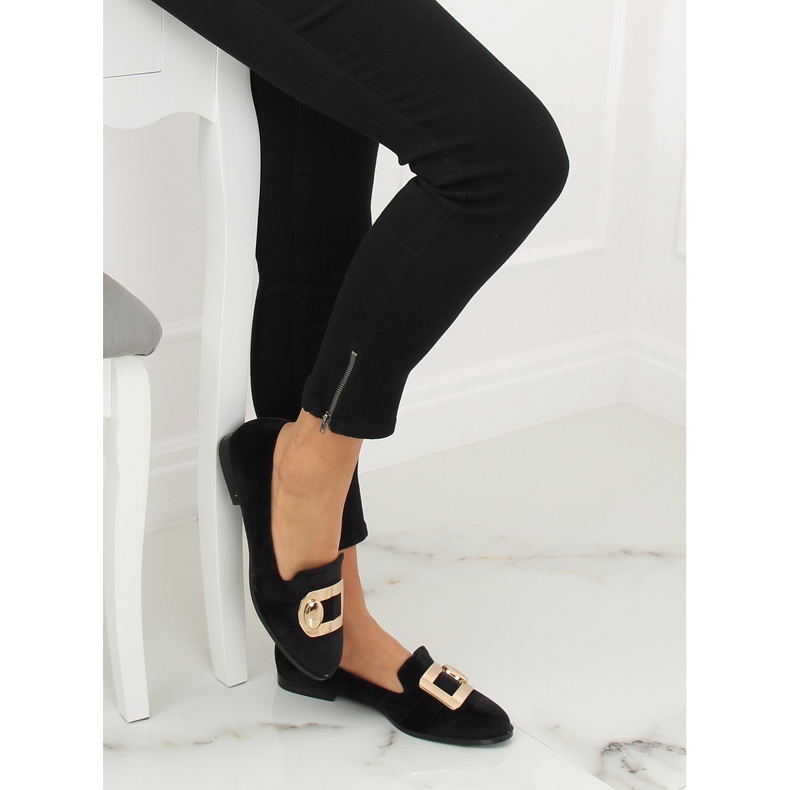 Schwarze Samtslipper F1048 Black II-GAT 1