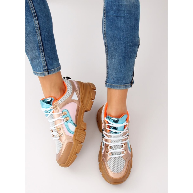 Mehrfarbige Turnschuhe 2974 Champagner 1