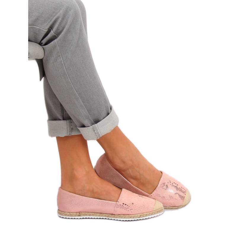Espadrilles rosa Schlangenhaut 68-64 Rosa 1