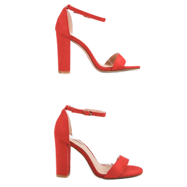 Seastar sexy Sandalen auf einer Bar rot 2