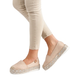 Forever Folie Beige Espadrilles auf der Plattform 2