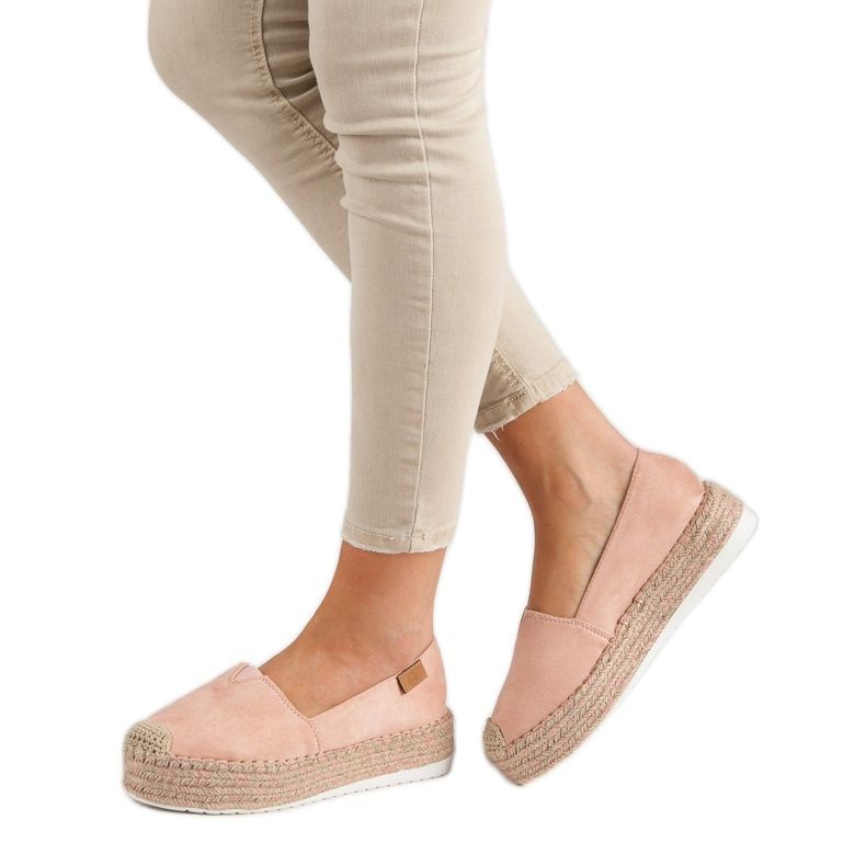 Forever Folie Rosa Espadrilles auf der Plattform 2