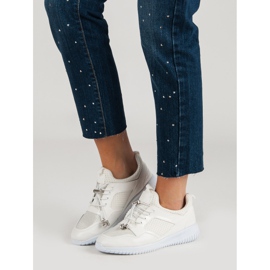 Sportschuhe mit Kordelzug weiß 2