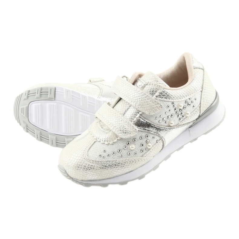 Sport Mädchen American Club ES19 silber weiß grau 5