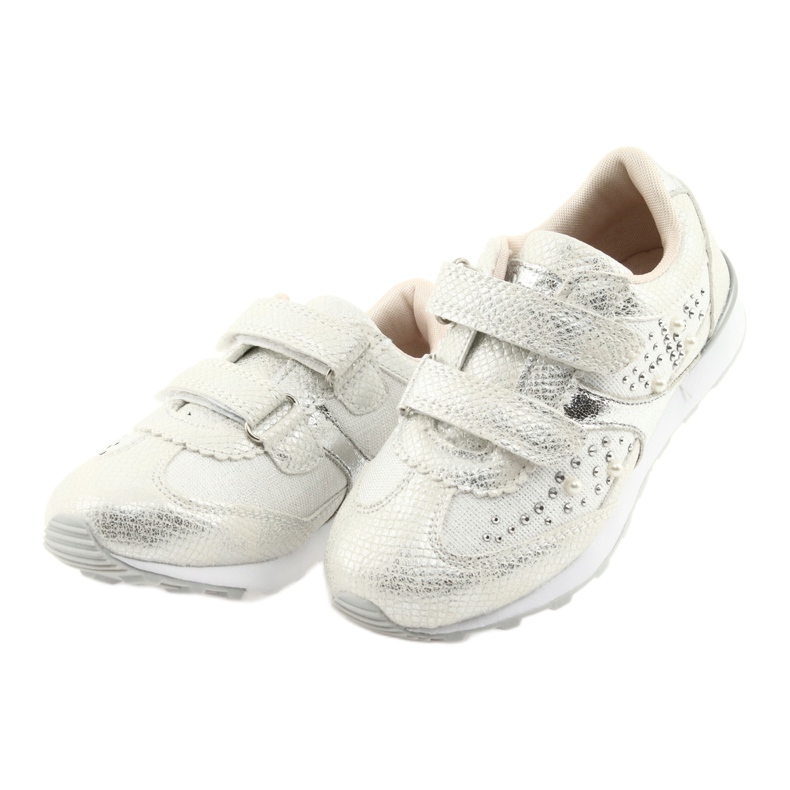 Sport Mädchen American Club ES19 silber weiß grau 3