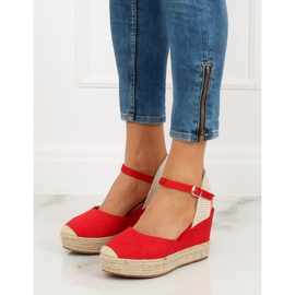 Espadrilles auf roten Keilen T331P Red II-GAT 2