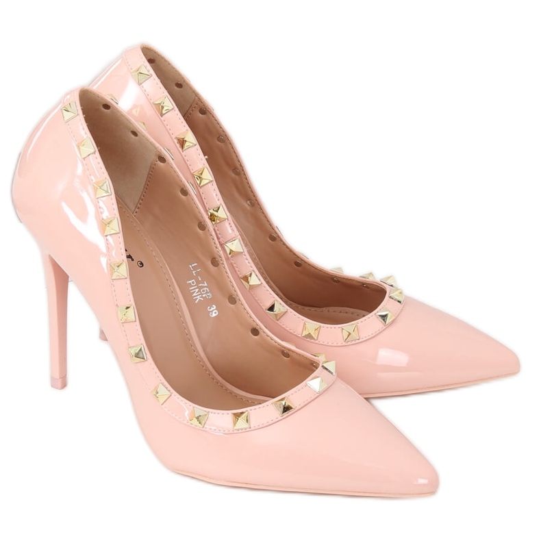 Pumps auf Anstecknadel Valentina pink LL-76P Pink rosa 2
