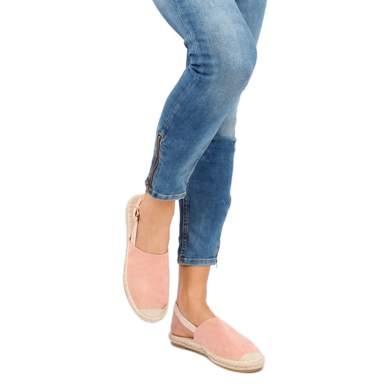 Espadrilles mit offenem Absatz pink HH-119 Pink rosa 1