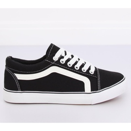 Schwarze Damen Sneaker BL117P Schwarz 2