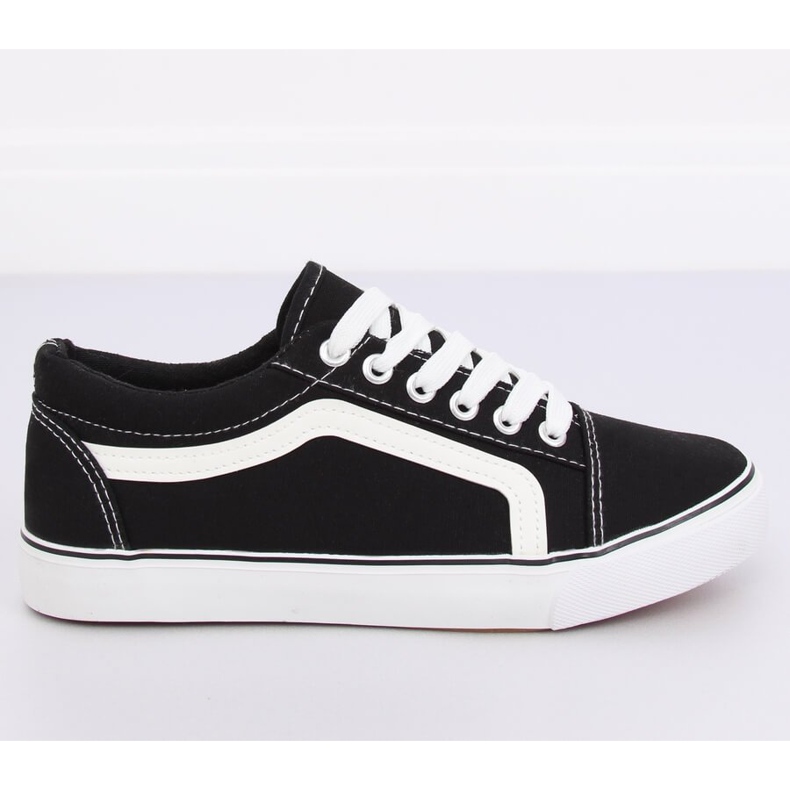 Schwarze Damen Sneaker BL117P Schwarz 2