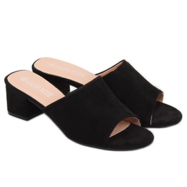 Schwarze High Heels QL-89 Schwarz 2