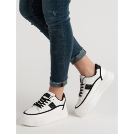 Weiße Creeper mit Glitzer 1