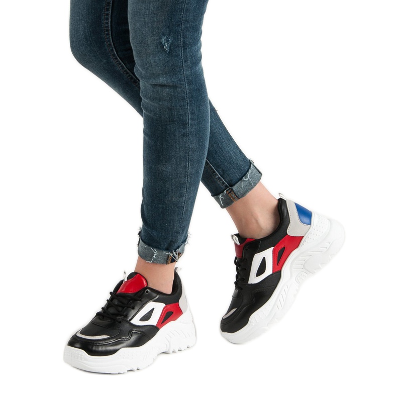 Turnschuhe auf der Plattform schwarz 2