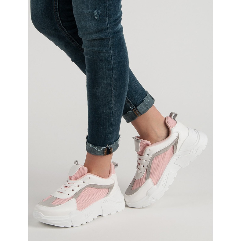 Sportschuhe für Damen weiß rosa 1