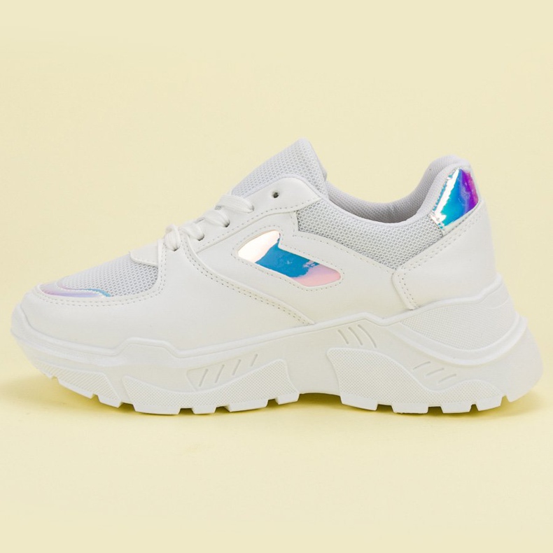 Weiße Sneaker mit Holo-Effekt 1
