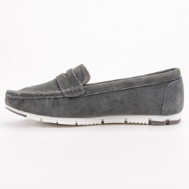 Filippo Graue Leder Slipper 1