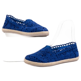 Sweet Shoes Blaue Espadrilles aus Spitze 1