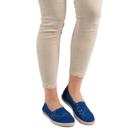 Sweet Shoes Blaue Espadrilles aus Spitze 2