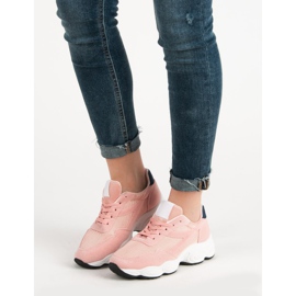 Sportschuhe zum Schnüren rosa 2