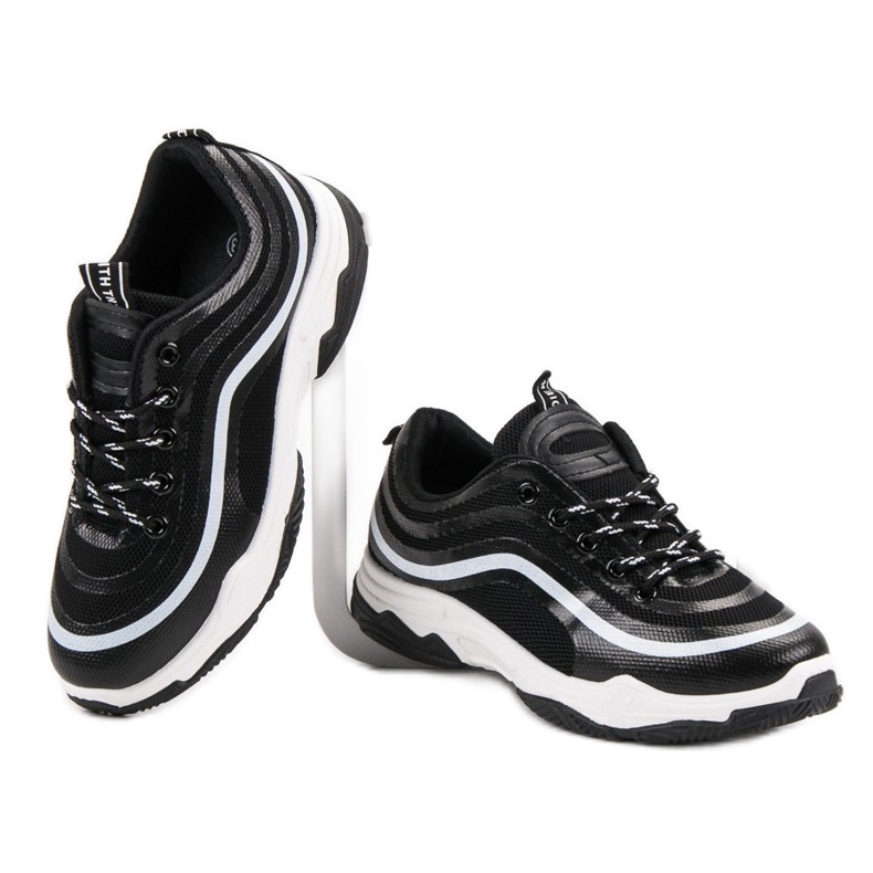 Textile Sportschuhe schwarz 1