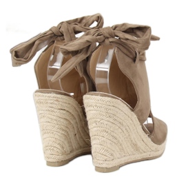 Grüne Espadrilles auf Keilabsatz LM-023 Grün mehrfarbig 1