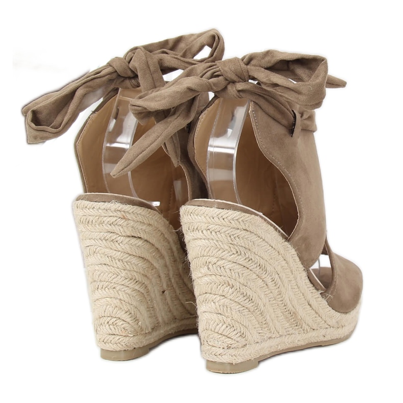 Grüne Espadrilles auf Keilabsatz LM-023 Grün mehrfarbig 1