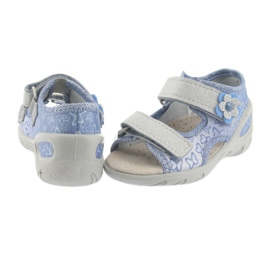 Befado Kinderschuhe PU 065P122 blau grau 4
