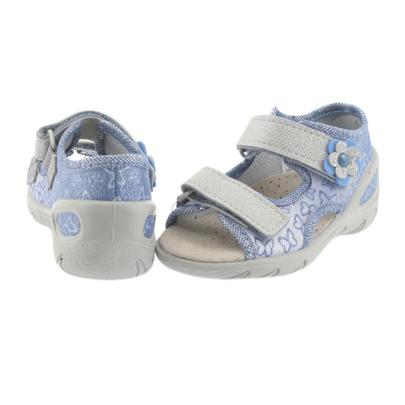 Befado Kinderschuhe PU 065P122 blau grau 4