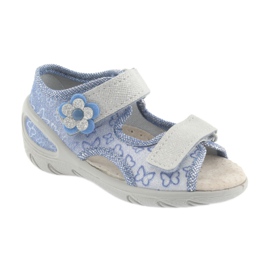 Befado Kinderschuhe PU 065P122 blau grau 1