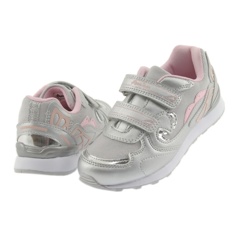 Sport-Klettverschluss American Club ES18 sebrne grau 4