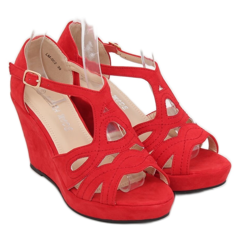 Rote Keilsandalen LM-002 Rot 1
