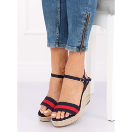 Espadrilles auf Keilabsatz marineblau 9072 Blau 1