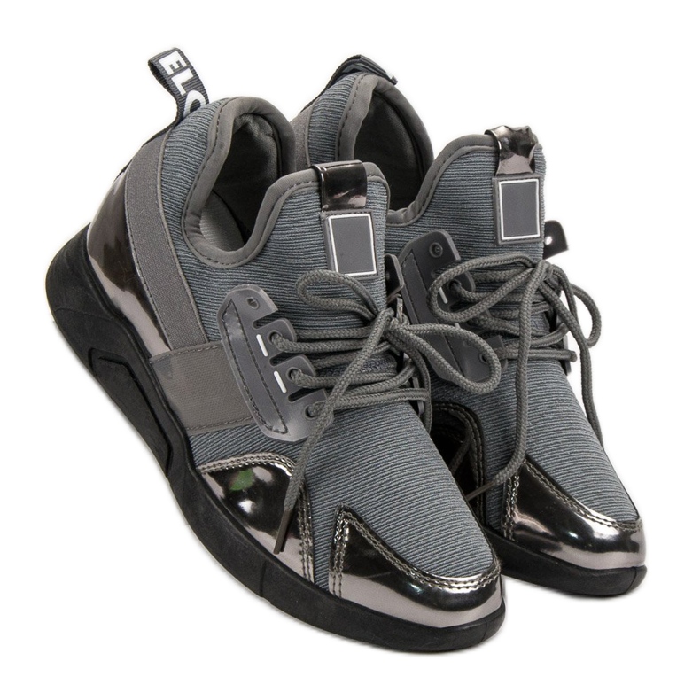 Graue Slip-On-Sneakers 2