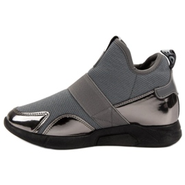 Sneakers mit Keilabsatz grau 3