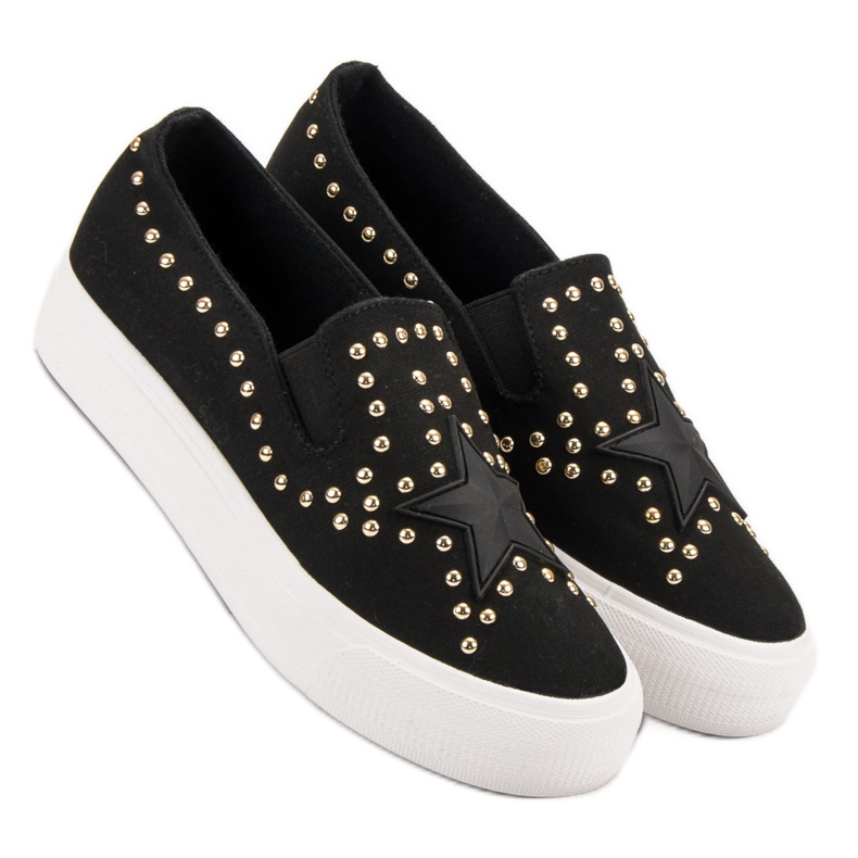 J. Star Slip-On-Sneaker mit Stern schwarz 2