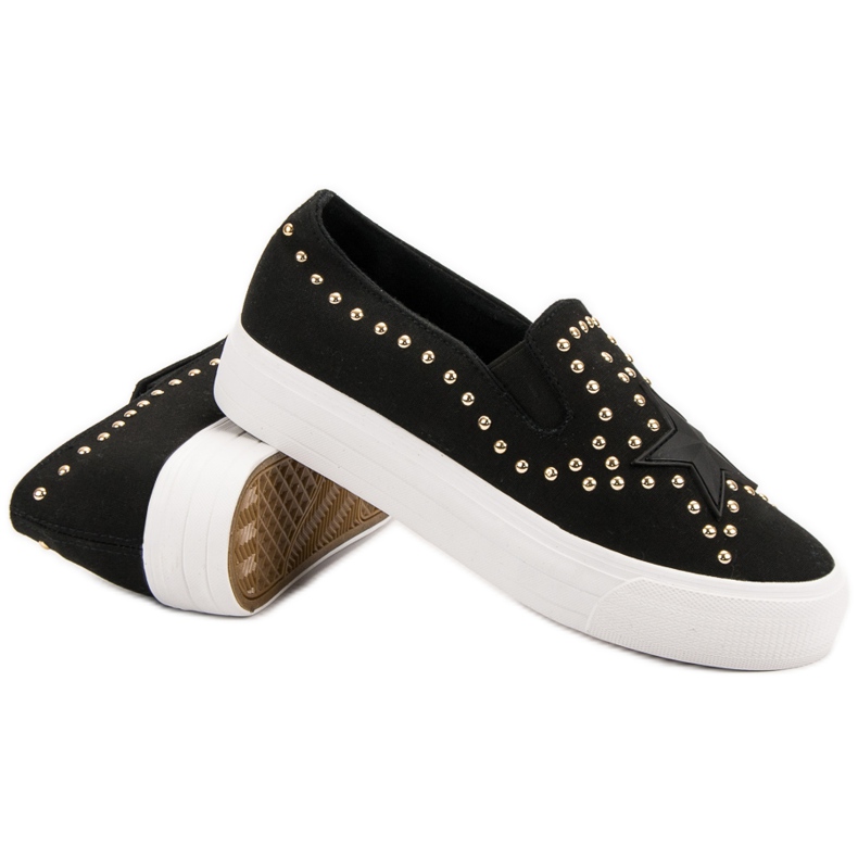 J. Star Slip-On-Sneaker mit Stern schwarz 1