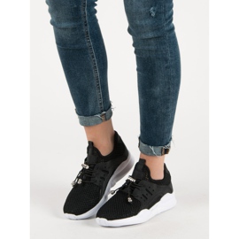 Durchbrochene Sportschuhe schwarz 1