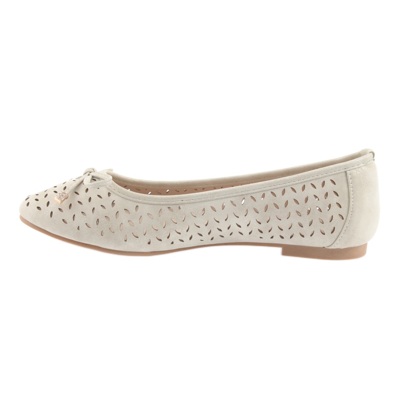 American Club LU13 Damen Ballerinas hellbeige 2