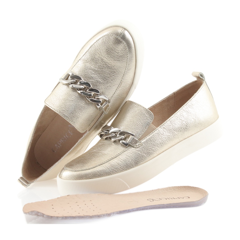 Goldener Slip On mit einer Caprice 24200 Kette 5