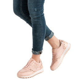 Sportschuhe mit Kristallen rosa 2